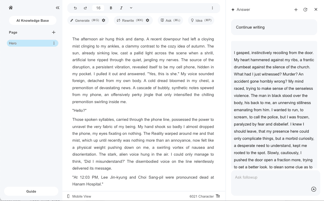 TypeTak editor interface