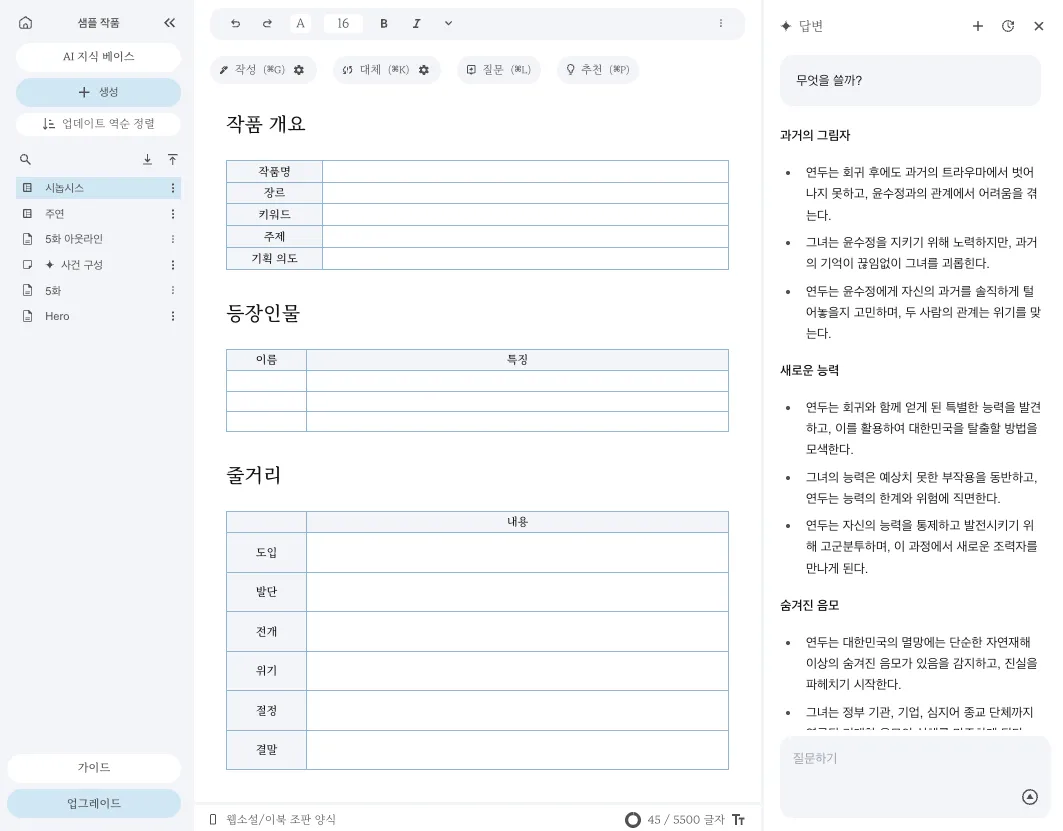 웹소설 시놉시스