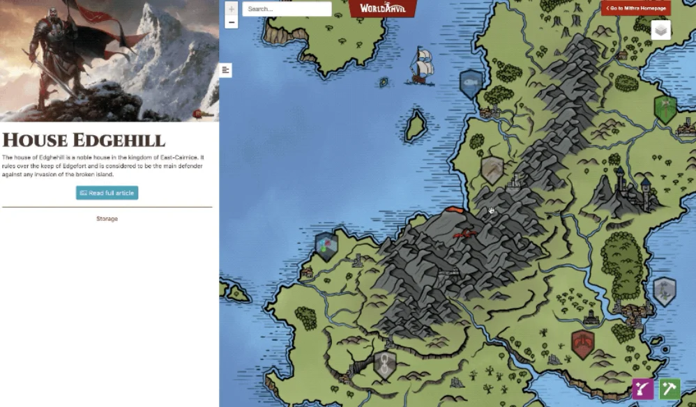 World Anvil's map